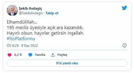 İTO Başkanı Şekip Avdagiç: 195 meclis üyesiyle açık ara kazandık